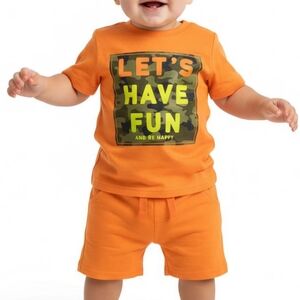 Garanimals Orange Camo Tee & Shorts Set 18M